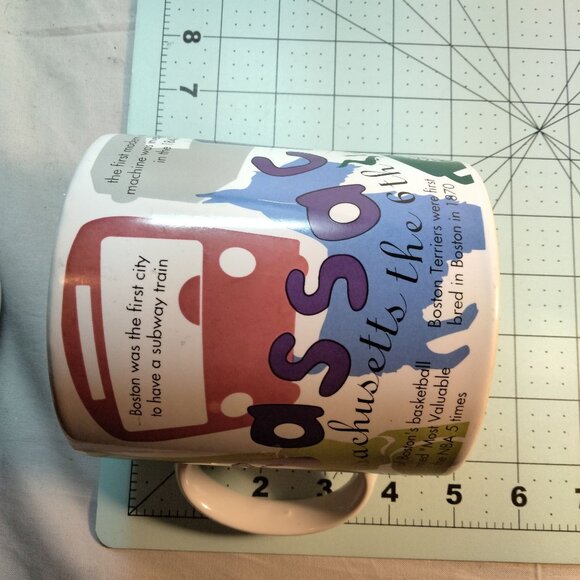 Starbucks Massachusetts Coffee Mug Cup Fun Facts States of Bean 1997  16 oz - Picture 7 of 16